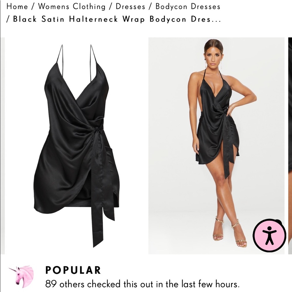 NWT PrettyLittleThing Halter Dress